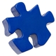 aerial view a blue puzzle piece - stress reliever, image 1 of 2