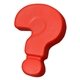 aerial view a red question mark - stress reliever, image 1 of 2