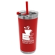 18 oz Stainless Steel Insulated Straw Tumbler Bottle