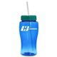 18 oz Transparent Bottle with Straw Lid