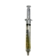 aerial view a yellow ballpoint clicker syringe pens, image 1 of 2