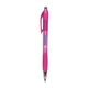 a translucent pink mardi gras grip pen, full color digital