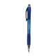 a translucent blue mardi gras grip pen, full color digital