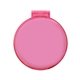 aerial view a translucent pink round mirror, full color digital, image 1 of 2