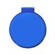 aerial view a translucent blue round mirror, full color digital, image 1 of 2