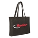 a black nw tote bag, full color digital
