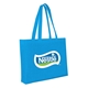 a light blue nw tote bag, full color digital