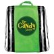 a lime green nw reflective drawstring backpack, full color digital
