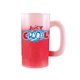 a frosted to red mood(tm) 14 oz beer stein (1 side), full color digital