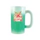 a frosted to green mood(tm) 14 oz beer stein (1 side), full color digital