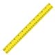 aerial view a yellow 12 enamel wood ruler - english metric scale, image 1 of 2