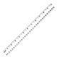 aerial view a white 12 enamel wood ruler - english metric scale, image 1 of 2