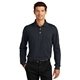 aerial view a classic navy port authority(r) rapid dry(tm) long sleeve polo, image 1 of 7