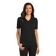 aerial view a jet black port authority(r) womens rapid dry(tm) polo, image 1 of 6