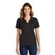 aerial view a black sport - tek(r) womens dri - mesh(r) v - neck polo, image 1 of 6