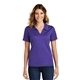 aerial view a purple sport - tek(r) womens dri - mesh(r) v - neck polo, image 1 of 6