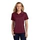 aerial view a maroon sport - tek(r) womens dry zone(r) raglan accent polo - colors, image 1 of 6
