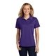 aerial view a purple sport - tek(r) womens dry zone(r) raglan accent polo - colors, image 1 of 6