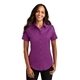 aerial view a deep berry port authority(r) womens short sleeve easy care shirt - colors, image 1 of 6