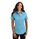 aerial view a maui blue port authority(r) womens short sleeve easy care shirt - colors, image 1 of 6