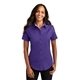aerial view a purple/light stone port authority(r) womens short sleeve easy care shirt - colors, image 1 of 6