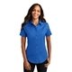 aerial view a strong blue port authority(r) womens short sleeve easy care shirt - colors, image 1 of 6