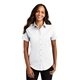 aerial view a white/light stone port authority(r) womens short sleeve easy care shirt - colors, image 1 of 6