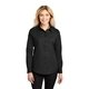 aerial view a black/ light stone port authority(r) womens long sleeve easy care shirt - colors, image 1 of 6