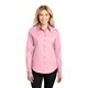 aerial view a light pink port authority(r) womens long sleeve easy care shirt - colors, image 1 of 6