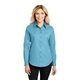 aerial view a maui blue port authority(r) womens long sleeve easy care shirt - colors, image 1 of 6