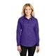 aerial view a purple/light stone port authority(r) womens long sleeve easy care shirt - colors, image 1 of 6