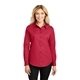 aerial view a red/light stone port authority(r) womens long sleeve easy care shirt - colors, image 1 of 5