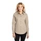 aerial view a stone port authority(r) womens long sleeve easy care shirt - colors, image 1 of 6