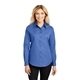 aerial view a ultramarine blue port authority(r) womens long sleeve easy care shirt - colors, image 1 of 6