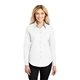 aerial view a white/ light stone port authority(r) womens long sleeve easy care shirt - colors, image 1 of 6