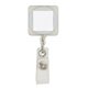 aerial view a clear divo badge holder with clip, image 1 of 2