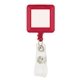 aerial view a red divo badge holder with clip, image 1 of 2