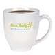aerial view a white shiny bistro mug - 15 oz (white), image 1 of 2