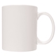 aerial view a white 11 oz glossy ceramic budget c - handle mug, image 1 of 8