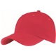 aerial view a red traditional 6- panel front runner cap, image 1 of 2