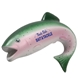 aerial view a green/pink trout stress reliever, image 1 of 2
