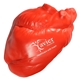 aerial view a red anatomic heart stress ball w / no veins - stress relievers, image 1 of 2