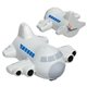 aerial view a white small airplane - stress reliever, image 1 of 2