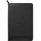 aerial view a black windsor impressions jr. zippered padfolio with fsc(r) mix paper, image 1 of 3