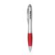 a red comfort grip rubber grip pen