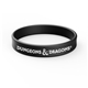 a black printed silicone wristband bracelet