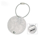 aerial view a silver world traveler globe shaped luggage tag, image 1 of 2