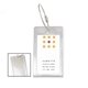 aerial view a silver collection globe - trotter stainless steel luggage tag, image 1 of 2