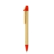 a red eco - friendly recycled material pen