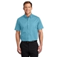 aerial view a maui blue port authority(r) short sleeve easy care shirt - colors, image 1 of 6